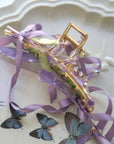 Wisteria Resin Wire-Wrapped Hair Claw