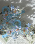 Iridescent Sakura & Starfish Shell Blue Hair Claw