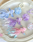 Goldfish Flower Balls Key/Bag Charms