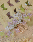 Custom – Hydrangea Floral Hair Comb