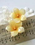 Shrink Plastic Plumeria Hair Clips