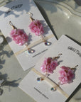 Shrink Plastic Sakura Blossom Earrings