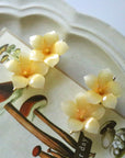 Shrink Plastic Plumeria Hair Clips