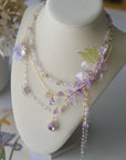 Wisteria Resin Wire-Wrapped Necklace