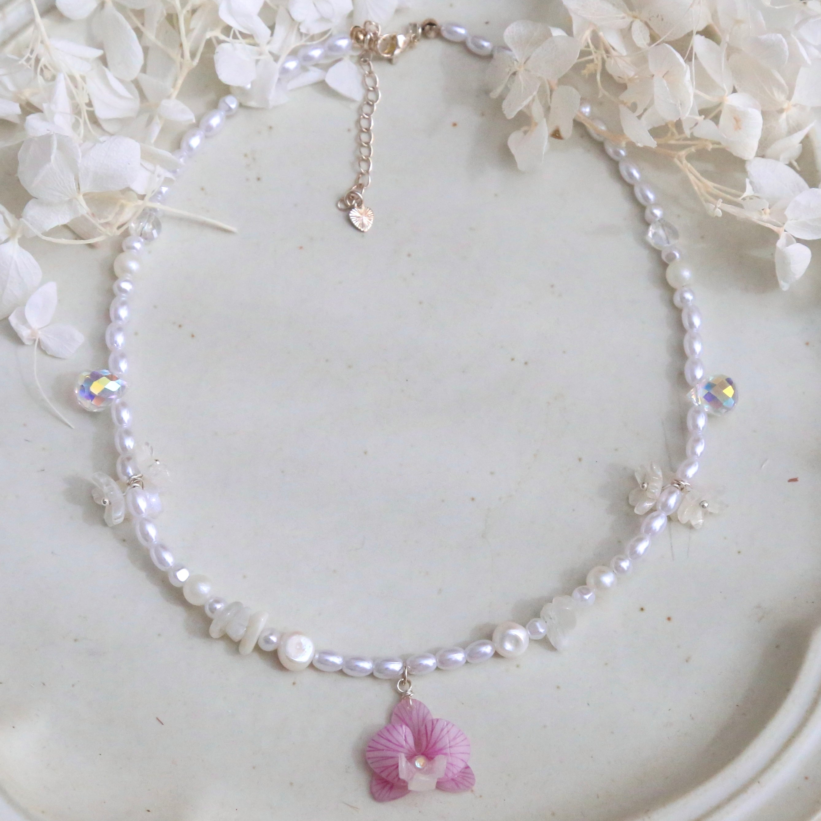 Orchid Flower Necklace