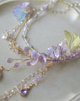 Wisteria Resin Wire-Wrapped Necklace