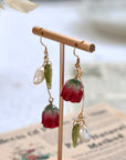 Red Rose Earrings