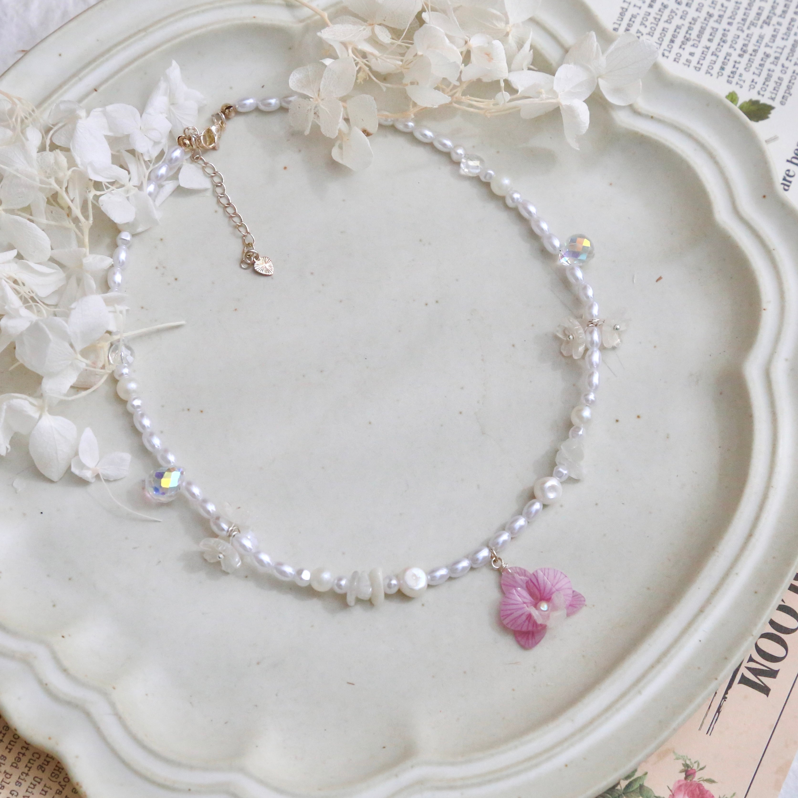 Orchid Flower Necklace