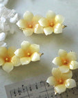 Shrink Plastic Plumeria Hair Clips