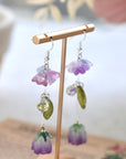 Purple Rose Earrings