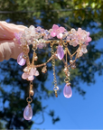 Purple Hydrangea Tassel Bracelet