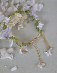 Green Peridot & Purple Butterfly Bracelet