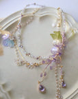 Wisteria Resin Wire-Wrapped Necklace