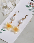 Shrink Plastic Plumeria Earrings