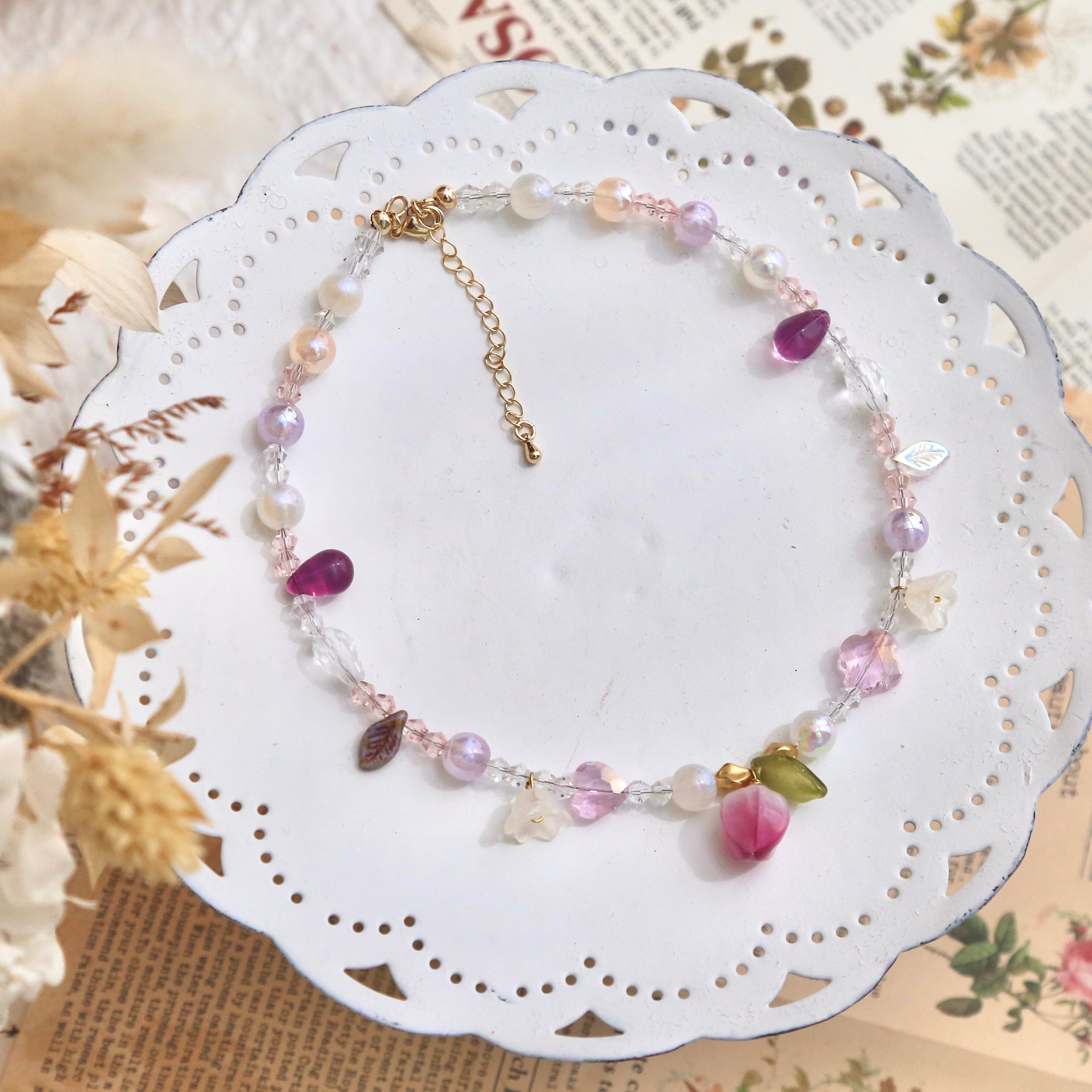 Wild Berry Crystal Necklace