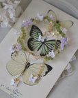 Green Peridot & Purple Butterfly Bracelet