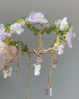 Green Peridot & Purple Butterfly Bracelet