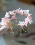 White & Pink Calla Lily Bracelet