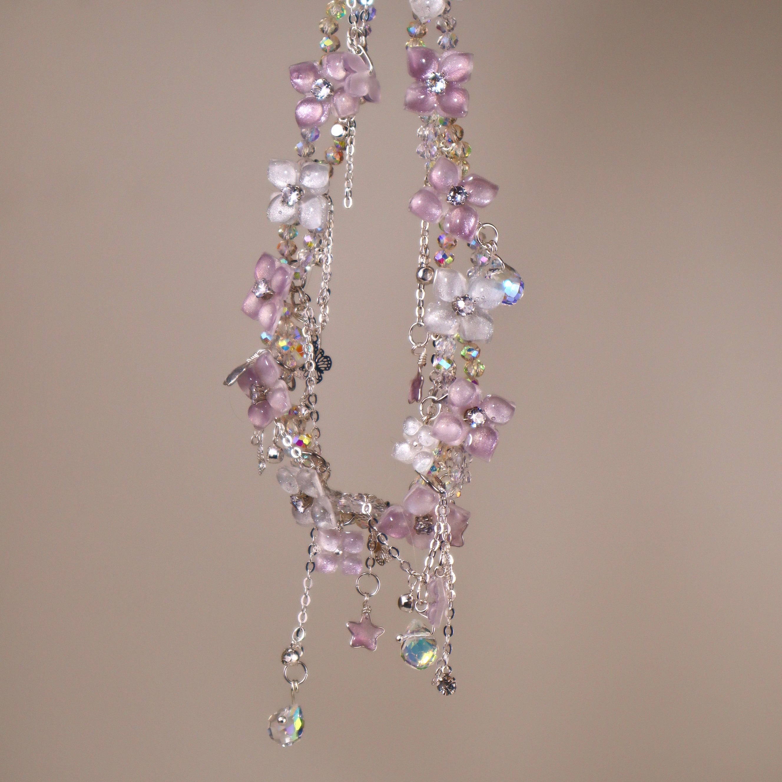 Custom – Hydrangea Tassel Choker Necklace – SWEETSHOP JEWELRY