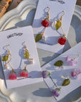 Pink Rose Earrings