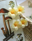 Shrink Plastic Plumeria Hair Clips