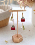 Red Rose Earrings