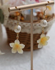 Shrink Plastic Plumeria Earrings