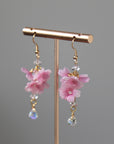 Shrink Plastic Sakura Blossom Earrings