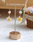 Shrink Plastic Plumeria Earrings