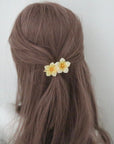 Shrink Plastic Plumeria Hair Clips