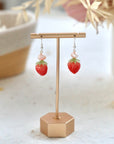 Shrink Plastic Strawberry Earrings