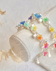 Everbloom Silver Flower Bangles