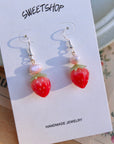 Shrink Plastic Strawberry Earrings