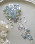 Blue & White Hydrangea Hair Clip