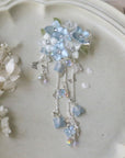 Blue & White Hydrangea Hair Clip