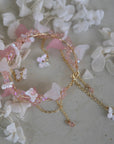 White & Pink Calla Lily Bracelet