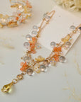 Orange Blossom Crystal Drop Necklace