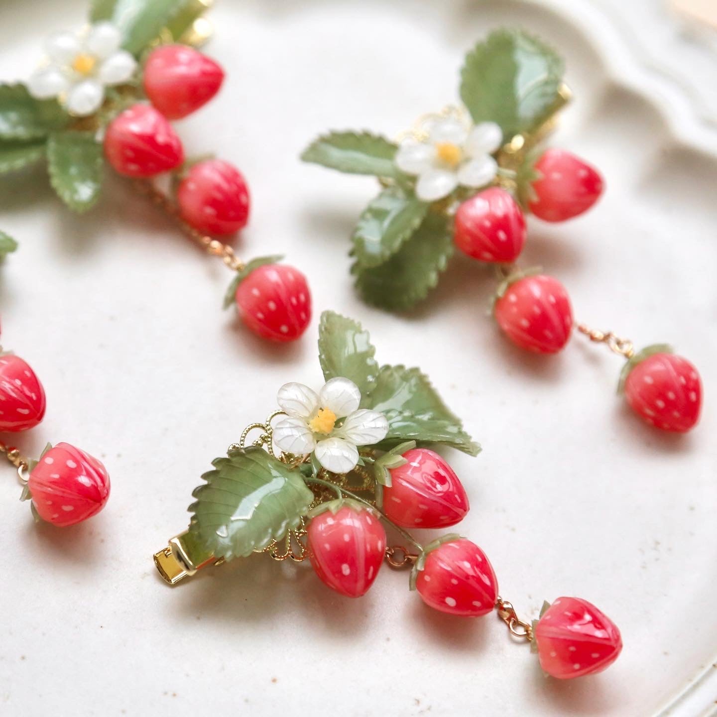 Strawberry Hair Pins
