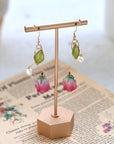 Pink Rose Earrings