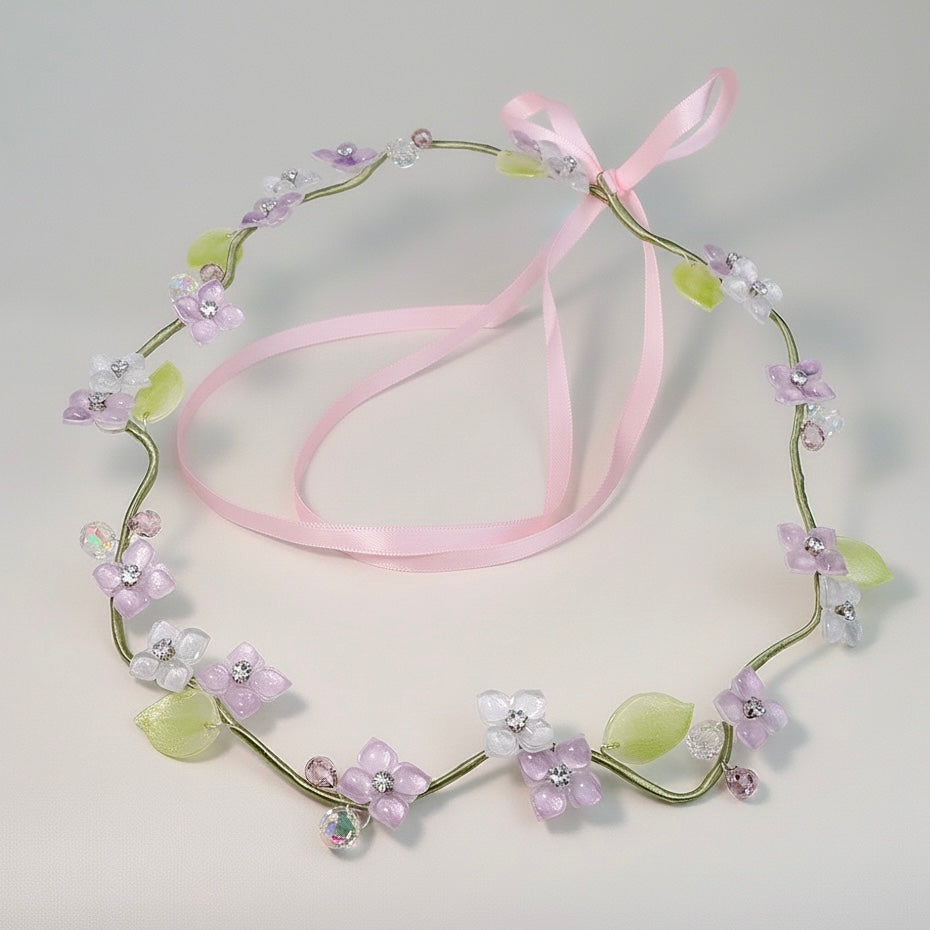 Custom – Wavy Hydrangea Leaf Tiara – SWEETSHOP JEWELRY