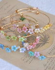 Everbloom Gold Flower Bangles