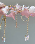 White & Pink Calla Lily Bracelet