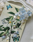 Blue & White Hydrangea Hair Clip