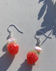 Shrink Plastic Strawberry Earrings