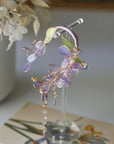 Wisteria Resin Wire-Wrapped Ear Cuffs
