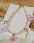 Hydrangea Pearl Star Drop Bracelet