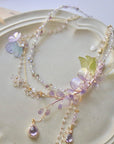 Wisteria Resin Wire-Wrapped Necklace