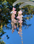 Hydrangea Crystal Tassel Earrings