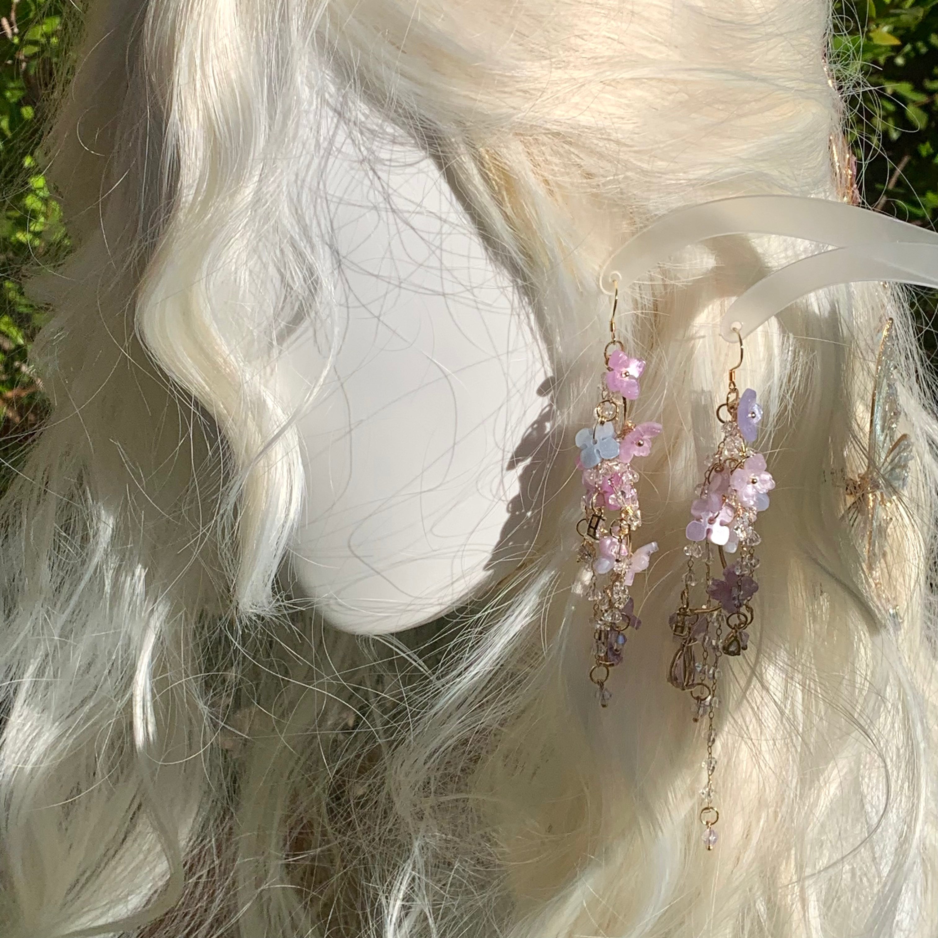 Hydrangea Crystal Tassel Earrings – SWEETSHOP JEWELRY