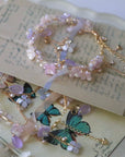 Purple Hydrangea Tassel Bracelet